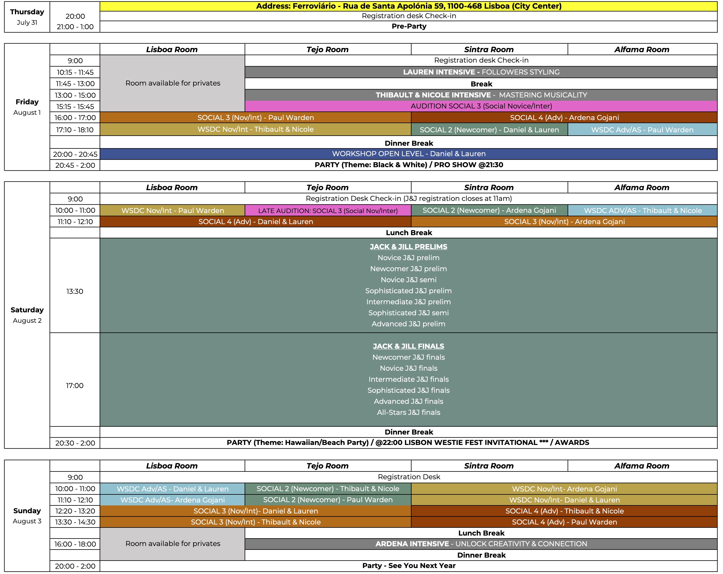 LWF schedule – 02-08-2025